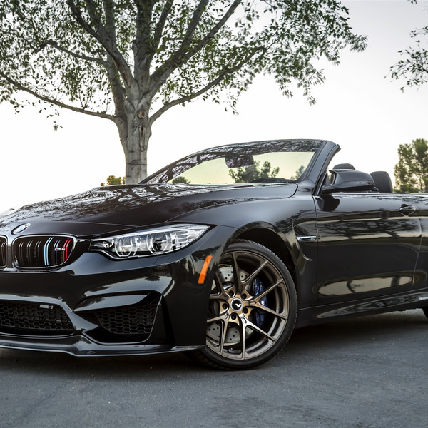 Black Convertible BMW 4-Series with Custom Headlights - Photo by Vorstiner