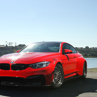 Red BMW 4-Series with Aftermarket Body Kit - Photo by Vorstiner