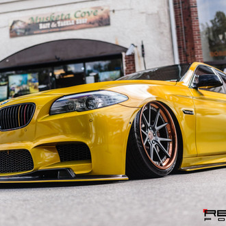 Pot of Gold: Yellow Lowered BMW 5-Series Boasting Carbon Fiber Parts