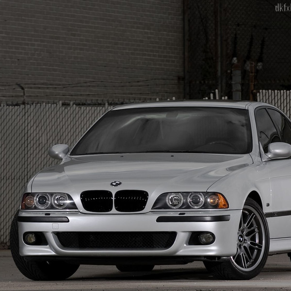 Dark Smoke Halo Headlights on Gray BMW 5-Series - Photo by dan kinzie