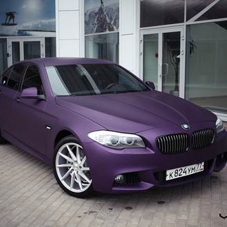 Custom Purple Matte BMW 5-Series - Photo by Vossen