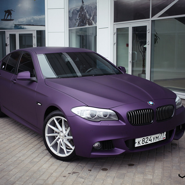 Custom Purple Matte BMW 5-Series - Photo by Vossen