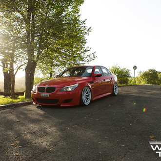 Custom Gloss Red BMW 5-Series - Photo by Vossen