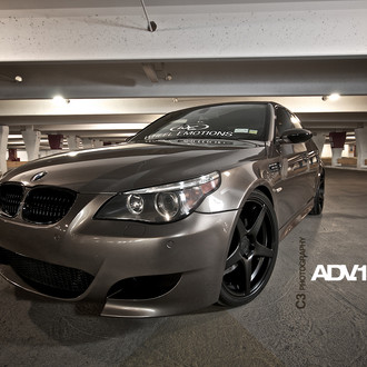 Dark Bronze Custom Painted BMW M5 on Black ADV1 Rims