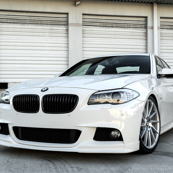 Diamond White BMW 535i With Ground Effects and Niche Wheels - Photo by Niche