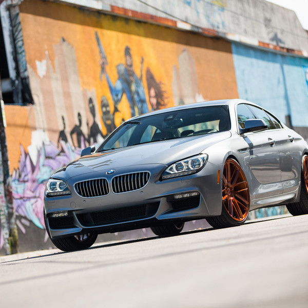 Gray Metallic BMW 6-Series on Amber Tone Vossen Wheels - Photo by Vossen