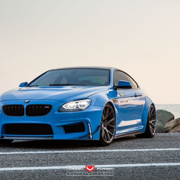 Blue BMW 6-Series with Custom Body Kit - Photo by Vossen