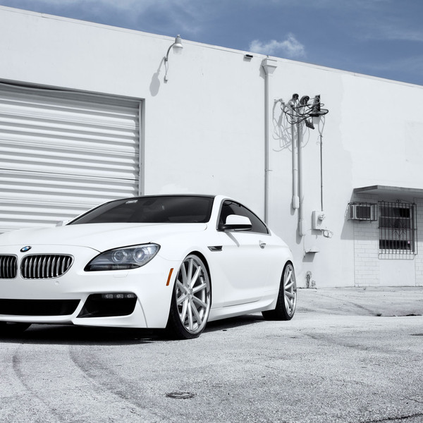 Custom Front Bumper on White BMW 6-Series - Photo by Vossen