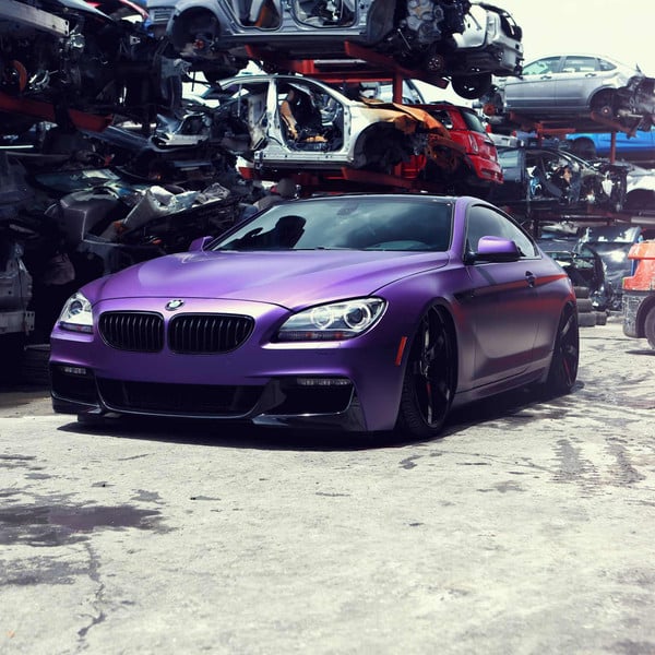 Custom Purple Matte BMW 6-Series - Photo by Vossen