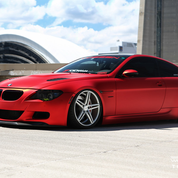 Red Matte BMW 6-Series with Custom Body Kit - Photo by Vossen
