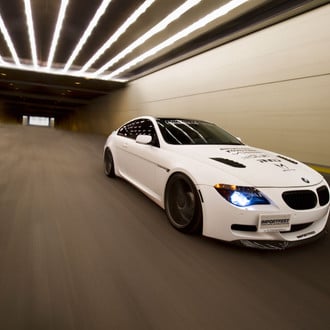 Custom White Debadged BMW 6-Series - Photo by Vossen