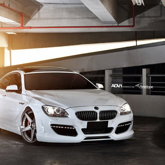 Front Bumper with LED Lights on White BMW 6-Series - Photo by ADV.1
