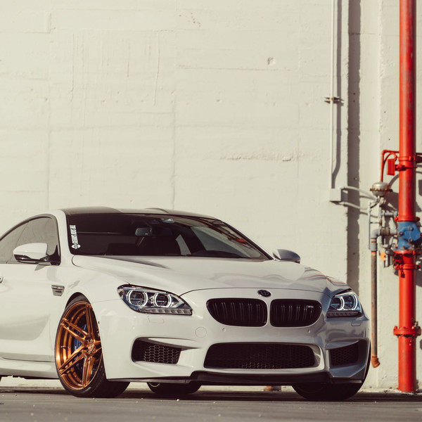 White BMW 6-Series with Custom LED Headlights - Photo by ADV.1