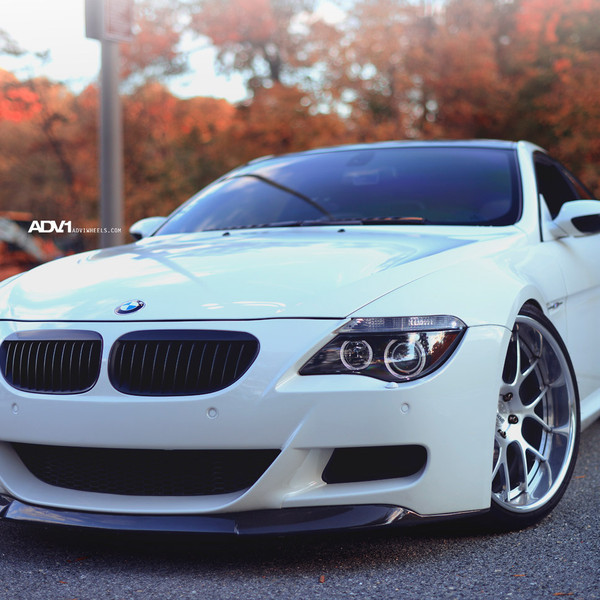 Aftermarket Front Lip on White BMW M6 - Photo by ADV.1