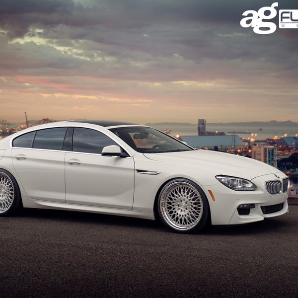 White BMW 6-Series with Chrome Grille - Photo by Avant Garde Wheels