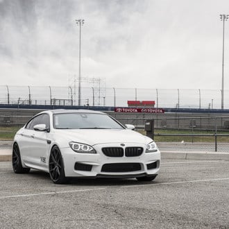 Blacked Out Grille on White BMW 6-Series - Photo by Avant Garde Wheels