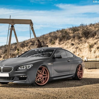 Gray Matte BMW 6-Series on Custom Wheels - Photo by Blaque Diamond