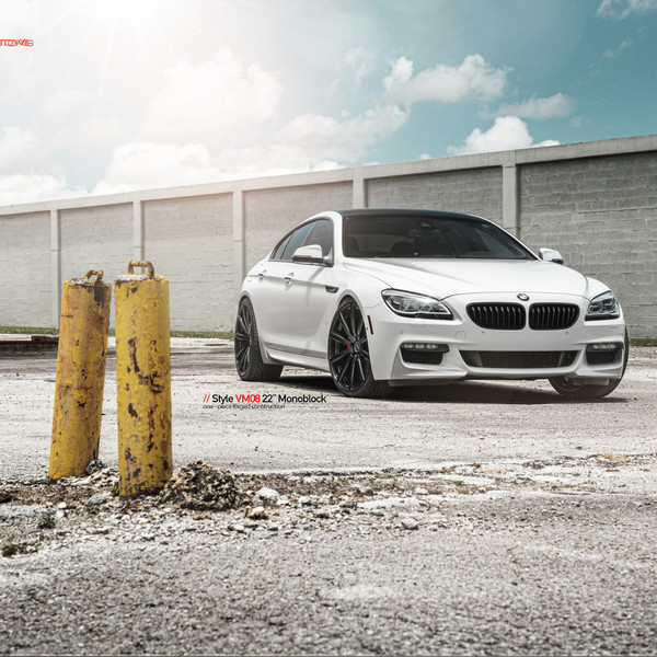 White BMW 6-Series on Vellano Rims - Photo by Vellano