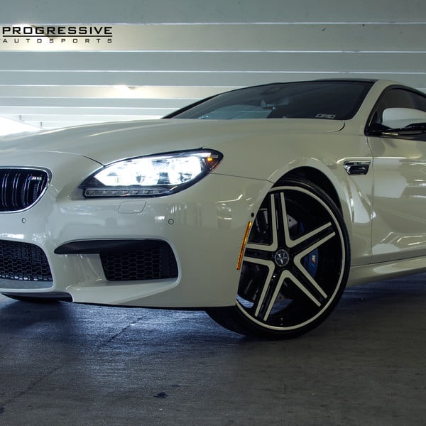 Aftermarket LED Headlights on White BMW 6-Series - Photo by Vellano
