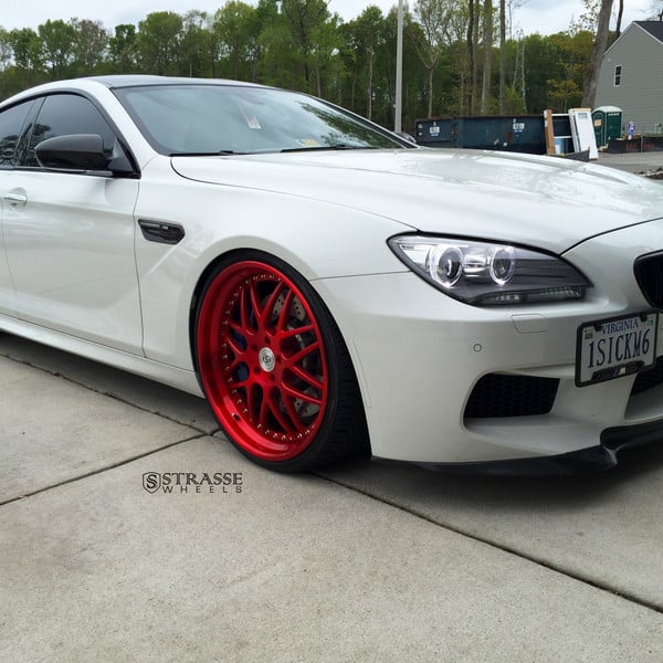 White BMW 6-Series with Dark Smoke Headlights - Photo by Strasse Forged
