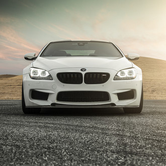 White BMW 6-Series with Custom Halo Headlights  - Photo by Vorstiner