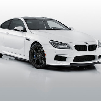 Custom White BMW 6-Series Front Bumper Lip Spoiler - Photo by Vorstiner