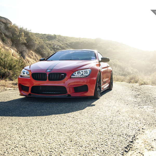 Red BMW 6-Series with Custom Front Bumper - Photo by Vorstiner