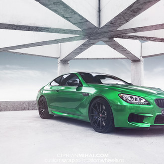 Green BMW 6-Series with Custom Front Bumper - Photo by Ciprian Mihai