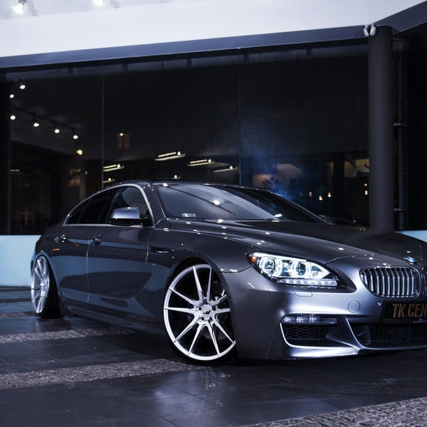 Crystal Clear Halo Headlights on Gray BMW 6-Series - Photo by JR Wheels