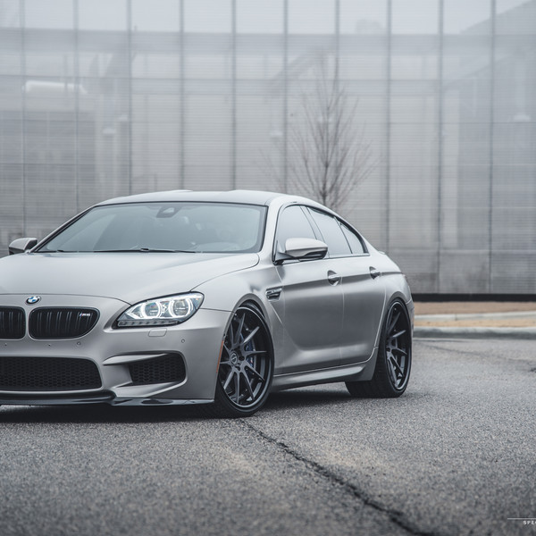 Aftermarket Front Bumper on Gray BMW 6-Series - Photo by Brixton Forged Wheels