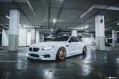 White BMW 6-Series Takes Advantage of Bronze Avant Garde Rims