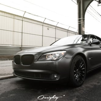 Front Bumper with Fog Lights on Gray BMW 7-Series  - Photo by ONEighty NYC