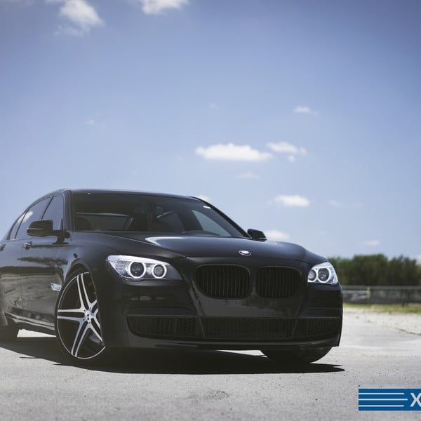 Sinister BMW 760Li on Caracas Matte Black Wheels - Photo by XO Luxury