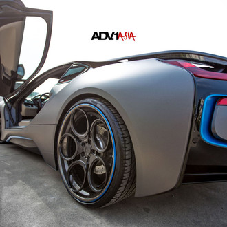Vertical Doors to the Future - Hybrid BMW i8 With Custom Wheels