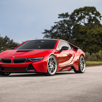 Epic Tuning that Includes Body Kit for Red BMW i8