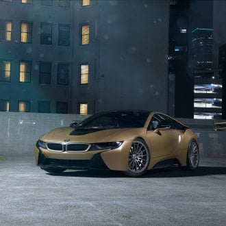 Spaceship In The Form Of The Car: Custom White Bmw I8 With Blue Accents 