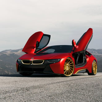 Red Godess - Beautiful BMW i8 with Gold Accents