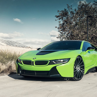 Lime Green Hybrid Bmw i8 on Avant Garde Custom Wheels - Photo by Avant Garde