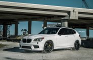 Imposing White BMW X1 on Velgen Rims