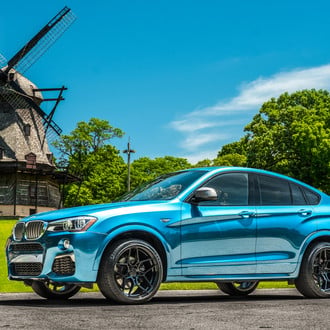 Stylish Thing: Custom Painted Blue BMW X4 on Rohana Wheels