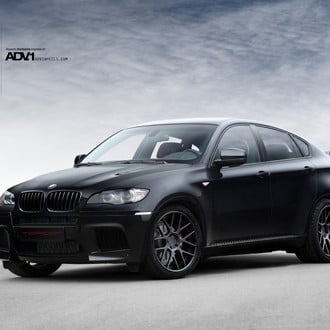 Matte Black BMW X6 with Dark Smoke Headlights - Photo by ADV.1