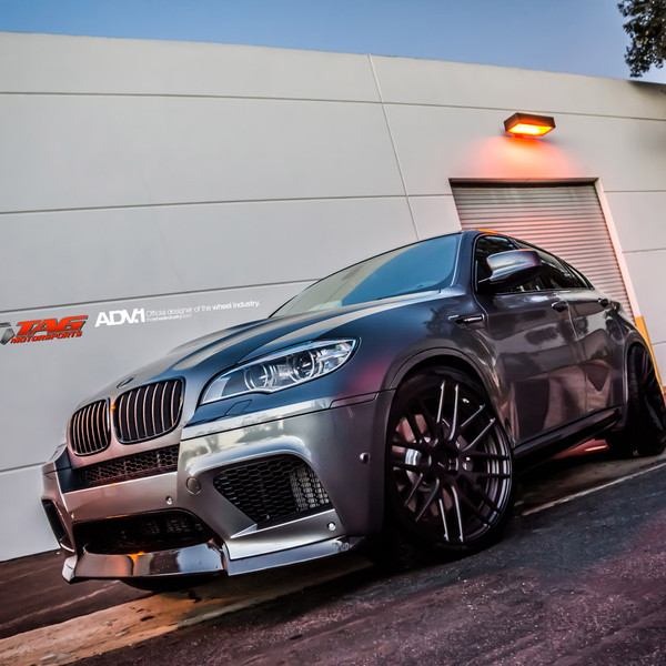 Charcoal Grey BMW M6 with Custom Front Lip - Photo by ADV.1