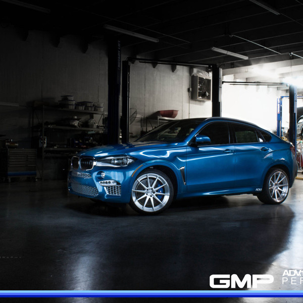 Custom Chrome Grille on Blue BMW X6 - Photo by ADV.1