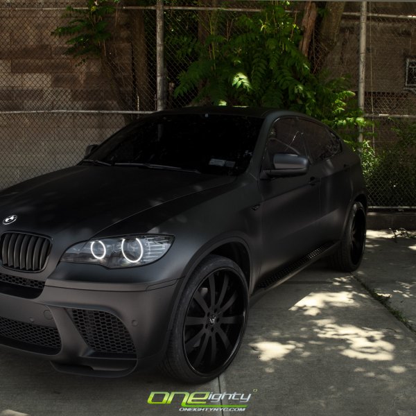 Black Matte BMW X6 with Aftermarket Running Boards - Photo by ONEighty NYC