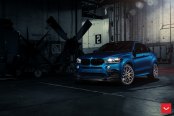BMW X6 Boasts Consistent Avant-Garde Styling with Matte Blue Wrap and Custom Vossen Wheels