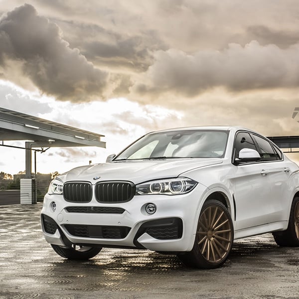 White BMW X6 on Bronze Vossen Wheels - Photo by Vossen