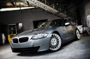 Flashy Gray BMW Z4 on Silver Wheels