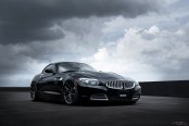 Black BMW Z4 Highlighted by Contrasting Billet Kidney Grille