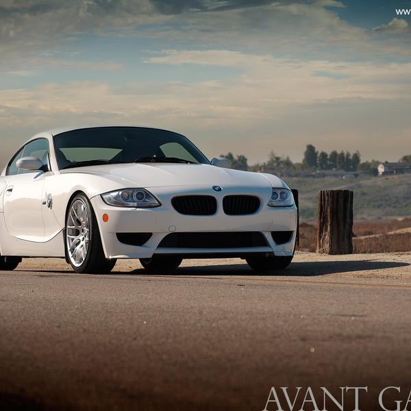 White BMW Z4 with Custom Front Bumper - Photo by Avant Garde Wheels