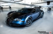 Exotic Bug: Customized Dark Blue Bugatti Veyron on Forged Vossen Rims